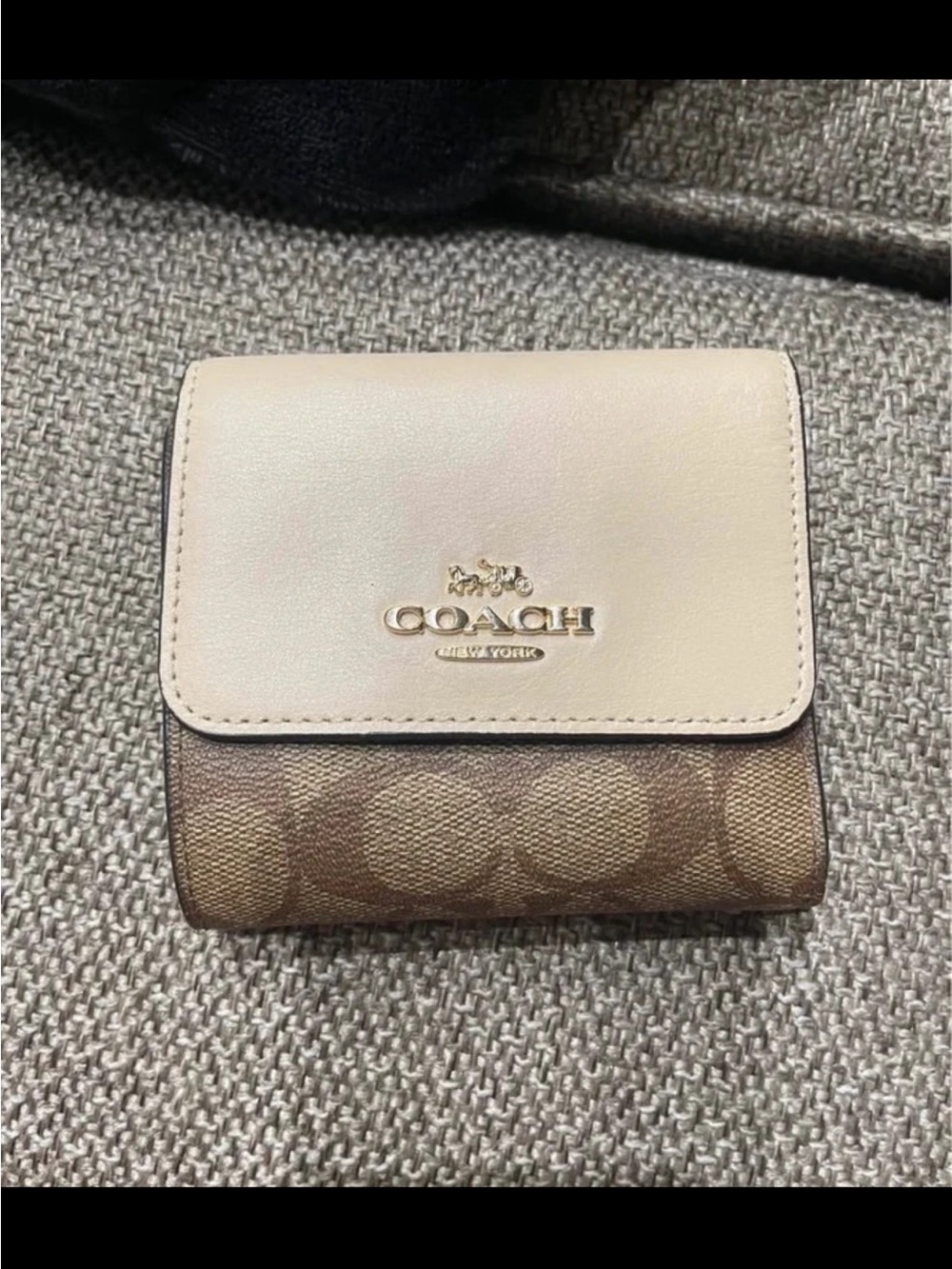 COACH Mila Signature Canvas & Leather Small Wallet - Cream/Brown